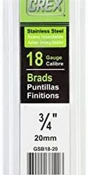 Brand new 👏 Grex GSB18-12 1/2 In. 18 Ga. Brad Nails, Stainless Steel 304, 1M 😉 -Air Powered Tools Sales 31MmVV7DXJL. AC