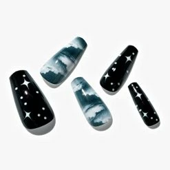 Best reviews of ⌛ Press On Nails - Black Gothic Short Pointed Almond Nails Acrylic Fake Nails With Design UV Glossy Medium Stiletto Glue On Nails Reusable False Nail Kits Static Stick On Nails For 👩 Women, 24Pcs Full Cover Nail Sets A6-black Gothic 🎁 -Air Powered Tools Sales 31ggXttCRyL