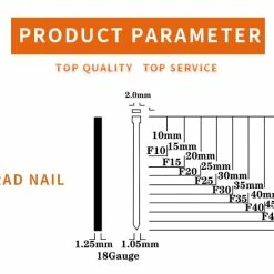 Best Pirce 🌟 18 Gauge Brad Nails 3/4+1 1/4+1 1/2+2 Inch 1000PCS/Box Galvanized Finish Nails Assorted Size Project Pack ✔️ -Air Powered Tools Sales 411UIK7VloL