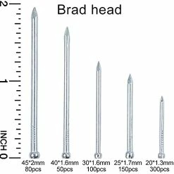 Best Sale 😍 HongWay 1500pcs Hardware Nails Assortment Kit, Galvanized Nails Set, Assorted 12 Sizes Wire And Common Brad Nails Flat Nails Finishing Nails Wall Nails For Pictures Hanging Woodworking ⭐ -Air Powered Tools Sales 413dCJYOLlL