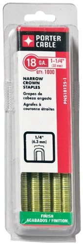 Deals π PNS18125-1 1-1/4-Inch, 18 Gauge Narrow Crown (1/4-Inch) Staple (1000-Pack) π€© 1 Deals π PNS18125-1 1-1/4-Inch, 18 Gauge Narrow Crown (1/4-Inch) Staple (1000-Pack) π€©