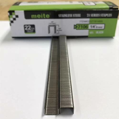 Outlet ⌛ 22 Gauge 3/8-inch Crown 304 Stainless Steel Staples With 1/4-inch Leg Similar To Senco C And 71 Series 10,020 Per Box (1 Box) 🤩 5 Outlet ⌛ 22 Gauge 3/8-inch Crown 304 Stainless Steel Staples With 1/4-inch Leg Similar To Senco C And 71 Series 10,020 Per Box (1 Box) 🤩 - Image 5