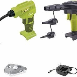 Coupon 😀 24V-AJC-LTE Tire Inflator Air Compressor For Car, Bicycle, Motorcycle Tires, Includes Hard-case And Accessories Kit W/ 2.0Ah Battery + Charger Black 🤩 -Air Powered Tools Sales 41Dz7Y6o5eL. AC