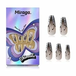 Flash Sale 🧨 3 Pack 🔔 Christmas Press On Nails - 🔔 Christmas Fake Nails Long With 72pcs 🔔 Christmas Elk, 🔔 Christmas Snowflake, 🔔 Christmas Stripes For 👩 Women And 👧 Girls Nail Art Apricot Green Lines ✔️ -Air Powered Tools Sales 41ESPGIVVmL