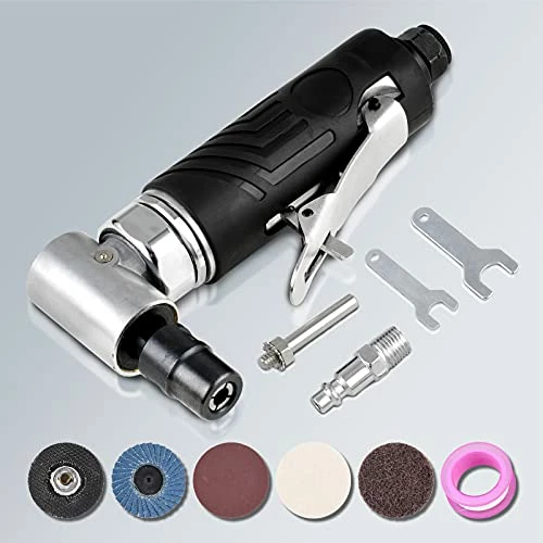 Budget π Angle Die Grinder Air Tool, 1/4-inch Air Die Grinder Sanding Kit, 90 Degree Right Angle Die Grinder, Pneumatic Tool 20000RPM With Safety Switch 90 Deg Die Grinder 𧨠1 Budget π Angle Die Grinder Air Tool, 1/4-inch Air Die Grinder Sanding Kit, 90 Degree Right Angle Die Grinder, Pneumatic Tool 20000RPM With Safety Switch 90 Deg Die Grinder π§¨