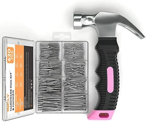 Coupon 🤩 INCLY 620 PCS Small Nails For Hanging Pictures Assortment Kit With 8oz Pink Small 🔨 Hammer, Mini 🔨 Hammer Set With Hardware Nails Assorted Set 310 Wall Nails & 310 Finish Nails For Installing With Case 🔔 5 Coupon 🤩 INCLY 620 PCS Small Nails For Hanging Pictures Assortment Kit With 8oz Pink Small 🔨 Hammer, Mini 🔨 Hammer Set With Hardware Nails Assorted Set 310 Wall Nails & 310 Finish Nails For Installing With Case 🔔 - Image 5