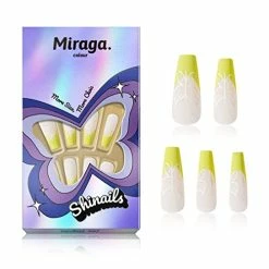 Flash Sale 🧨 3 Pack 🔔 Christmas Press On Nails - 🔔 Christmas Fake Nails Long With 72pcs 🔔 Christmas Elk, 🔔 Christmas Snowflake, 🔔 Christmas Stripes For 👩 Women And 👧 Girls Nail Art Apricot Green Lines ✔️ -Air Powered Tools Sales 41LstekD8WL