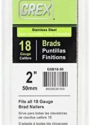Brand new 👏 Grex GSB18-12 1/2 In. 18 Ga. Brad Nails, Stainless Steel 304, 1M 😉 -Air Powered Tools Sales 41NXWttTALL. AC