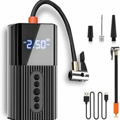 Buy ✨ 150 PSI Tire Inflator Portable Air Compressor Bicycle Pump With Digital Pressure Gauge LED Light Mini Rechargeable Tire Pump Electric Air Pump For Car Bike Motorcycle Balls Dark Gray 🥰 15 Buy ✨ 150 PSI Tire Inflator Portable Air Compressor Bicycle Pump With Digital Pressure Gauge LED Light Mini Rechargeable Tire Pump Electric Air Pump For Car Bike Motorcycle Balls Dark Gray 🥰 -Air Powered Tools Sales 41VBZkDYXeL. AC