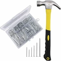 Cheapest 😀 376pcs Premium Hardware Nails Assortment Kit, Maximum Length 2 Inches Galvanized Nails, Picture Hanging Nails, Wood Nails, Wall Nails With Storage Box | 6 Sizes 🎉 -Air Powered Tools Sales 41VkUu3LQSL. AC