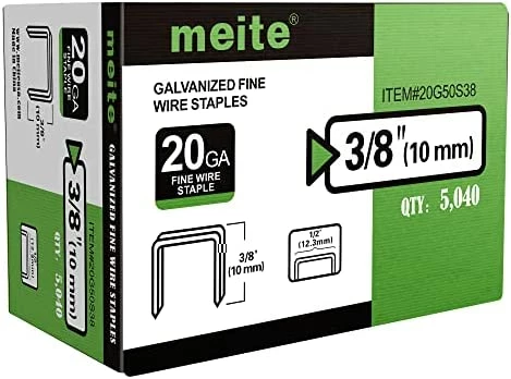 Best Sale ⭐ 20 Gauge 50 Series 1/2-Inch Crown By Leg Length 3/8-Inch Galvanized Fine Wire Staples(5000pcs/Box) (1-Box Pack) ⌛ 8 Best Sale ⭐ 20 Gauge 50 Series 1/2-Inch Crown By Leg Length 3/8-Inch Galvanized Fine Wire Staples(5000pcs/Box) (1-Box Pack) ⌛ - Image 8