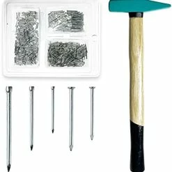 Cheap 🔔 Tuplip Fe- Small Nails Assorted Kit (1in | 1-3/16in | 1-1/2in), Flat Head Nails Hardware 400pcs, Brass Plated Gold Nails For Hanging Pictures/Wood/Frame/Decor/Photo/Plaster & Drywall 🛒 -Air Powered Tools Sales 41Z5469NqrL. AC