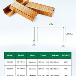 Best Pirce ๐ 16 Gauge Carton Closing Staples 1-3/8-Inch Crown, 5/8-Inch Length, 2000-Piece Per Box (1-Box Pack) ๐ฏ 9 Best Pirce ๐ 16 Gauge Carton Closing Staples 1-3/8-Inch Crown, 5/8-Inch Length, 2000-Piece Per Box (1-Box Pack) ๐ฏ -Air Powered Tools Sales 41auKGn4BQL