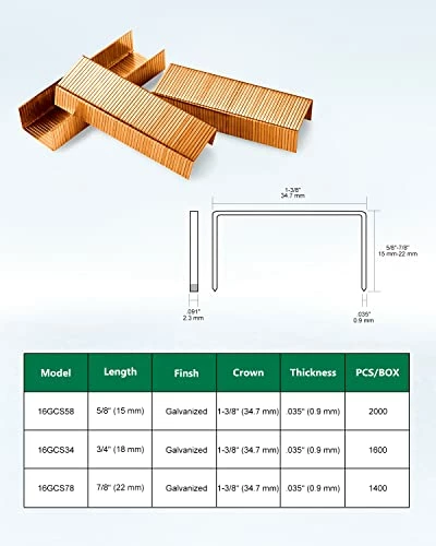 Best Pirce ๐ 16 Gauge Carton Closing Staples 1-3/8-Inch Crown, 5/8-Inch Length, 2000-Piece Per Box (1-Box Pack) ๐ฏ 3 Best Pirce ๐ 16 Gauge Carton Closing Staples 1-3/8-Inch Crown, 5/8-Inch Length, 2000-Piece Per Box (1-Box Pack) ๐ฏ - Image 3