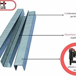 Best Pirce 😀 T50/10 20 Gauge 3/8-Inch (10.6mm) Crown 3/8-Inch Leg Length Galvanized Fine Wire Staples, 5,000 Per Box 🎁 -Air Powered Tools Sales 41b0ByBhGxL