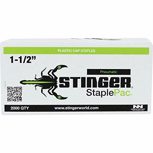 Buy ✔️ Cap Staples, 1-1/2" StaplePac, 1" Caps, 7/16" Crown Staples 18ga (2000 Ct), For Use With CS150B Pneumatic Cap Stapler, STINGER 0136094 💯 1 Buy ✔️ Cap Staples, 1-1/2" StaplePac, 1" Caps, 7/16" Crown Staples 18ga (2000 Ct), For Use With CS150B Pneumatic Cap Stapler, STINGER 0136094 💯