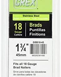 Brand new 👏 Grex GSB18-12 1/2 In. 18 Ga. Brad Nails, Stainless Steel 304, 1M 😉 -Air Powered Tools Sales 41iCOlwgziL. AC