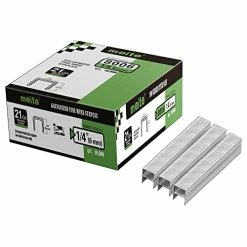 Flash Sale โจ Meite 21 Gauge 1/2-Inch Crown 1/4-Inch Leg Length Galvanized Fine Wire Staples Upholstery Staples For MT8016 Stapler 10,000 PCS/ Box (1 Box) โค๏ธ