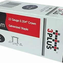 Budget ✔️ 3PLUS 71/10 22 Gauge 3/8-Inch (9mm) Crown 3/8-Inch Leg Length Galvanized Fine Wire Staples, 10,000 Per Box, 71 Series Staples 👏