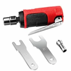 Flash Sale ✔️ 1/4-inch Compact Straight Air Die Grinder, 25000 RPM Free Speed W/ 1/4" ，1/8" Collets And 2 🔧 Wrenches (Red+Black) 🔥