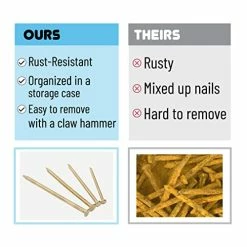 Promo 🎁 Mr. Pen- Nail Assortment Kit, 600 Pcs, 4 Sizes, Gold, Small Nails, Nails For Hanging Pictures, Finishing Nails, Wall Nails For Hanging, Pin Nails, Hardware Nails, Assorted Nails, Galvanized Nails 🧨 -Air Powered Tools Sales 41nQpUoM2XL