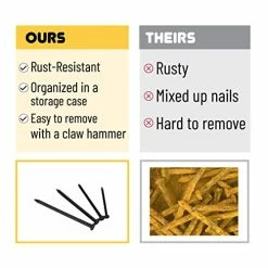 Outlet ⌛ Mr. Pen- Nail Assortment Kit, 600 Pcs, 4 Sizes, Black, Small Nails, Nails For Hanging Pictures, Finishing Nails, Wall Nails For Hanging, Pin Nails, Hardware Nails, Assorted Nails, Galvanized Nails 🎉 -Air Powered Tools Sales 41oOfKZbzkL