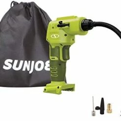 Coupon 😀 24V-AJC-LTE Tire Inflator Air Compressor For Car, Bicycle, Motorcycle Tires, Includes Hard-case And Accessories Kit W/ 2.0Ah Battery + Charger Black 🤩 -Air Powered Tools Sales 41rmWar7a4L. AC