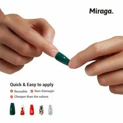 Flash Sale 🧨 3 Pack 🔔 Christmas Press On Nails - 🔔 Christmas Fake Nails Long With 72pcs 🔔 Christmas Elk, 🔔 Christmas Snowflake, 🔔 Christmas Stripes For 👩 Women And 👧 Girls Nail Art Apricot Green Lines ✔️ -Air Powered Tools Sales 41s5sGpSg3L