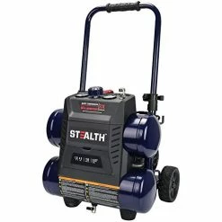 Buy 🧨 Ultra Quiet Air Compressor, 64 Decibel 4.5 Gallon Peak 1.3 HP Max 150 PSI, Oil-Free Air Pump, 3 CFM @ 90 PSI Portable Air Compressor W/Wheel For Garage, Workshop, Jobsite SAQ-1413 🔔