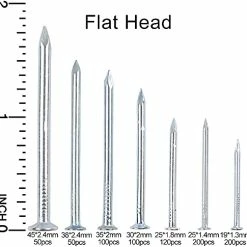Best Sale 😍 HongWay 1500pcs Hardware Nails Assortment Kit, Galvanized Nails Set, Assorted 12 Sizes Wire And Common Brad Nails Flat Nails Finishing Nails Wall Nails For Pictures Hanging Woodworking ⭐ -Air Powered Tools Sales 41xlYER0trL
