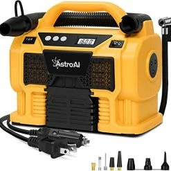 Best deal 🛒 Tire Inflator Air Compressor Portable Cordless Car Tire Pump 160 PSI 3 Power Supply 12V DC / 110V AC / 20V Battery With Dual Metal Motors & LCD Pressure Gauge For Tires & Inflatable 🎁 -Air Powered Tools Sales 510LEFXOYWL. AC
