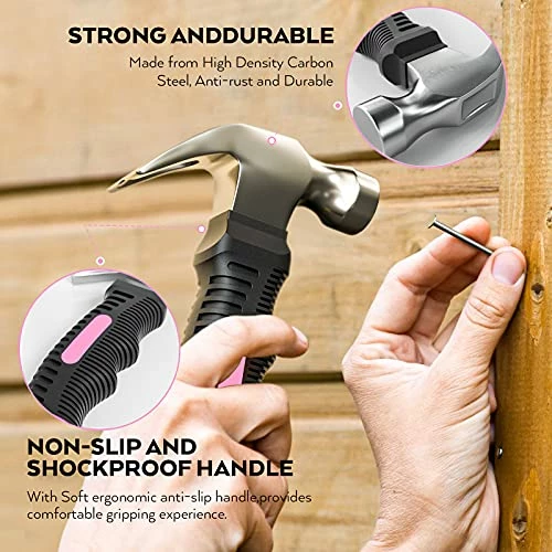 Coupon 🤩 INCLY 620 PCS Small Nails For Hanging Pictures Assortment Kit With 8oz Pink Small 🔨 Hammer, Mini 🔨 Hammer Set With Hardware Nails Assorted Set 310 Wall Nails & 310 Finish Nails For Installing With Case 🔔 3 Coupon 🤩 INCLY 620 PCS Small Nails For Hanging Pictures Assortment Kit With 8oz Pink Small 🔨 Hammer, Mini 🔨 Hammer Set With Hardware Nails Assorted Set 310 Wall Nails & 310 Finish Nails For Installing With Case 🔔 - Image 3