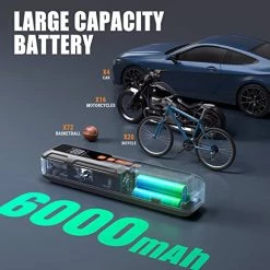 Best deal 🎁 Spanarci Sandy 2000 Portable Air Compressor, Cordless Car Tire Inflator With Smart Digital LED Screen, 150 PSI Rechargeable Air Pump With LED Lights, Suitable For Cars, Motorcycles, E-bikes, And Balls Space Gray 🥰 -Air Powered Tools Sales 516TvZfvhDL