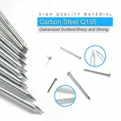 Cheapest 😀 376pcs Premium Hardware Nails Assortment Kit, Maximum Length 2 Inches Galvanized Nails, Picture Hanging Nails, Wood Nails, Wall Nails With Storage Box | 6 Sizes 🎉 -Air Powered Tools Sales 5171lasmuyL