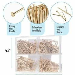 Promo 🎁 Mr. Pen- Nail Assortment Kit, 600 Pcs, 4 Sizes, Gold, Small Nails, Nails For Hanging Pictures, Finishing Nails, Wall Nails For Hanging, Pin Nails, Hardware Nails, Assorted Nails, Galvanized Nails 🧨 -Air Powered Tools Sales 518ry6fKm1L