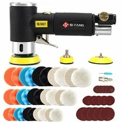 Budget 👍 48Pcs 1'' 2'' 3'' Mini Random Orbital Air Sander Kit,High Speed Mini Pneumatic Sander Polisher For Auto Body Work, Includes 1/2/3in Polishing Sponge & Wool Pads Sandpapers(Black Kit) 🧨