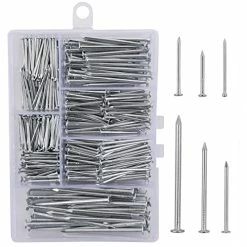 Cheapest ๐ 376pcs Premium Hardware Nails Assortment Kit, Maximum Length 2 Inches Galvanized Nails, Picture Hanging Nails, Wood Nails, Wall Nails With Storage Box | 6 Sizes ๐