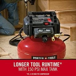 Buy 🎉 Air Compressor, 6-Gallon, Pancake, Oil-Free (C2002-ECOM) 🧨 -Air Powered Tools Sales 51H0EHWbk7L