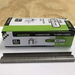 Outlet ⌛ 22 Gauge 3/8-inch Crown 304 Stainless Steel Staples With 1/4-inch Leg Similar To Senco C And 71 Series 10,020 Per Box (1 Box) 🤩 15 Outlet ⌛ 22 Gauge 3/8-inch Crown 304 Stainless Steel Staples With 1/4-inch Leg Similar To Senco C And 71 Series 10,020 Per Box (1 Box) 🤩 -Air Powered Tools Sales 51HsqEWtEXL