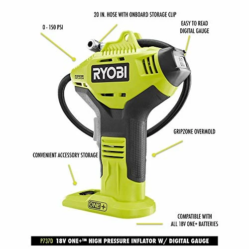 Budget ๐ Yobi P737D 18-Volt ONE+ Cordless High Pressure Inflator With Digital Gauge, 4.0 Ah 18-Volt ONE+ High Capacity Lithium-Ion Battery, Charger, And Bag (Bulk Packaged) ๐ 2 Budget ๐ Yobi P737D 18-Volt ONE+ Cordless High Pressure Inflator With Digital Gauge, 4.0 Ah 18-Volt ONE+ High Capacity Lithium-Ion Battery, Charger, And Bag (Bulk Packaged) ๐ - Image 2