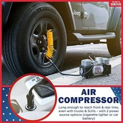 Coupon ⌛ Portable Air Compressor Tire Inflator With Tire Repair Kit - 12V DC Air Pump For Car Tires With 150 PSI Gauge & Car Emergency Kit, Carry Case, Adaptors, Car Plug & Tire Patch Kit By 😀 -Air Powered Tools Sales 51Jo43jIt8S