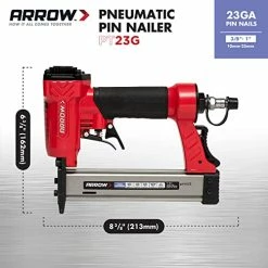 Best Sale 😀 PT23G 23 Gauge Compact Pneumatic Pin Nail Gun, Oil-Free, Fits 3/8”, 1/2”, 5/8”, 13/16” And 1” Nails & GREX P6/MP-3 23 Gauge Multi-Pack Headless Pins (3,000 Per Box) 👍 -Air Powered Tools Sales 51KidcVr32L