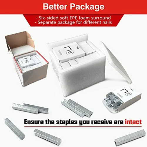 Brand new 🌟 Heavy Duty T50 Staples And 18GA Brad Nails Combo Kit, 8000-Count, Four Sizes Of T50 Staples For Staple Gun Including 1/4, 5/16, 3/8, 1/2 Inch And Two Sizes Of Brad Nails Including 1/2, 9/16 Inch 🤩 4 Brand new 🌟 Heavy Duty T50 Staples And 18GA Brad Nails Combo Kit, 8000-Count, Four Sizes Of T50 Staples For Staple Gun Including 1/4, 5/16, 3/8, 1/2 Inch And Two Sizes Of Brad Nails Including 1/2, 9/16 Inch 🤩 - Image 4