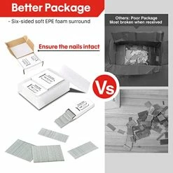 Wholesale ⭐ SHALL 16 Gauge Finish Nails, 2000-Count (1-1/4, 1-1/2, 2, 2-1/2 Inch) 16GA Galvanized Finishing Nails Assorted, Nail Gun Nails & Small Finishing Nails Assortment For Pneumatic, Electric Finish Nailer 😍 -Air Powered Tools Sales 51SPvzsasaL