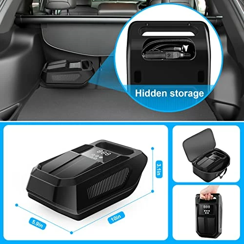 Best Pirce ๐ฅฐ Tire Inflator Portable Air Compressor 12V DC Car Air Pump With Digital Display, LED Light, Auto Shut Off Function, Set Of Nozzle Adaptors For Car, Motorcycle, Bicycle, Ball, And Other Inflatables Black ๐ 2 Best Pirce ๐ฅฐ Tire Inflator Portable Air Compressor 12V DC Car Air Pump With Digital Display, LED Light, Auto Shut Off Function, Set Of Nozzle Adaptors For Car, Motorcycle, Bicycle, Ball, And Other Inflatables Black ๐ - Image 2