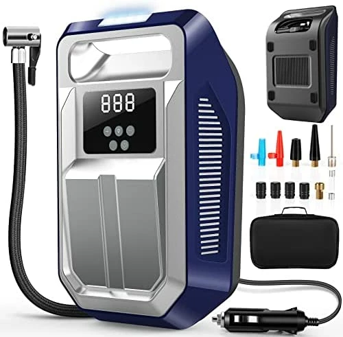 Best Pirce ๐ฅฐ Tire Inflator Portable Air Compressor 12V DC Car Air Pump With Digital Display, LED Light, Auto Shut Off Function, Set Of Nozzle Adaptors For Car, Motorcycle, Bicycle, Ball, And Other Inflatables Black ๐ 5 Best Pirce ๐ฅฐ Tire Inflator Portable Air Compressor 12V DC Car Air Pump With Digital Display, LED Light, Auto Shut Off Function, Set Of Nozzle Adaptors For Car, Motorcycle, Bicycle, Ball, And Other Inflatables Black ๐ - Image 5