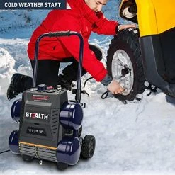 Buy 🧨 Ultra Quiet Air Compressor, 64 Decibel 4.5 Gallon Peak 1.3 HP Max 150 PSI, Oil-Free Air Pump, 3 CFM @ 90 PSI Portable Air Compressor W/Wheel For Garage, Workshop, Jobsite SAQ-1413 🔔 -Air Powered Tools Sales 51bq97ObWZL