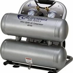 Buy 🎉 4610AC Ultra Quiet & Oil-Free 1.0 Hp 4.6 Gallon Aluminum Twin Tank Electric Portable Air Compressor, Silve 🧨 -Air Powered Tools Sales 51e7NZYD6WL. AC