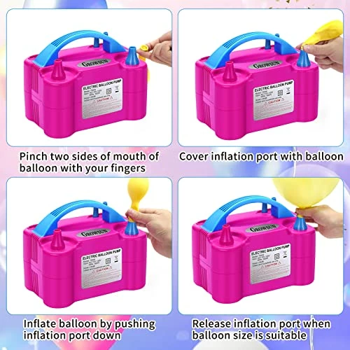 Promo 🥰 Balloons Pump Kit Electric Balloon Garland Arch Kit Air Blower Inflator For Party Decoration W/Ballons Tape Strip Rose Red 🔔 3 Promo 🥰 Balloons Pump Kit Electric Balloon Garland Arch Kit Air Blower Inflator For Party Decoration W/Ballons Tape Strip Rose Red 🔔 - Image 3