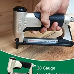 Best Pirce 😉 Meite 20 Gauge 50 Series 1/2-Inch Crown By Leg Length 5/8-Inch Galvanized Fine Wire Staples (5,000pcs/Box) (1-Box Pack) 💯 -Air Powered Tools Sales 51iHj07h6iL